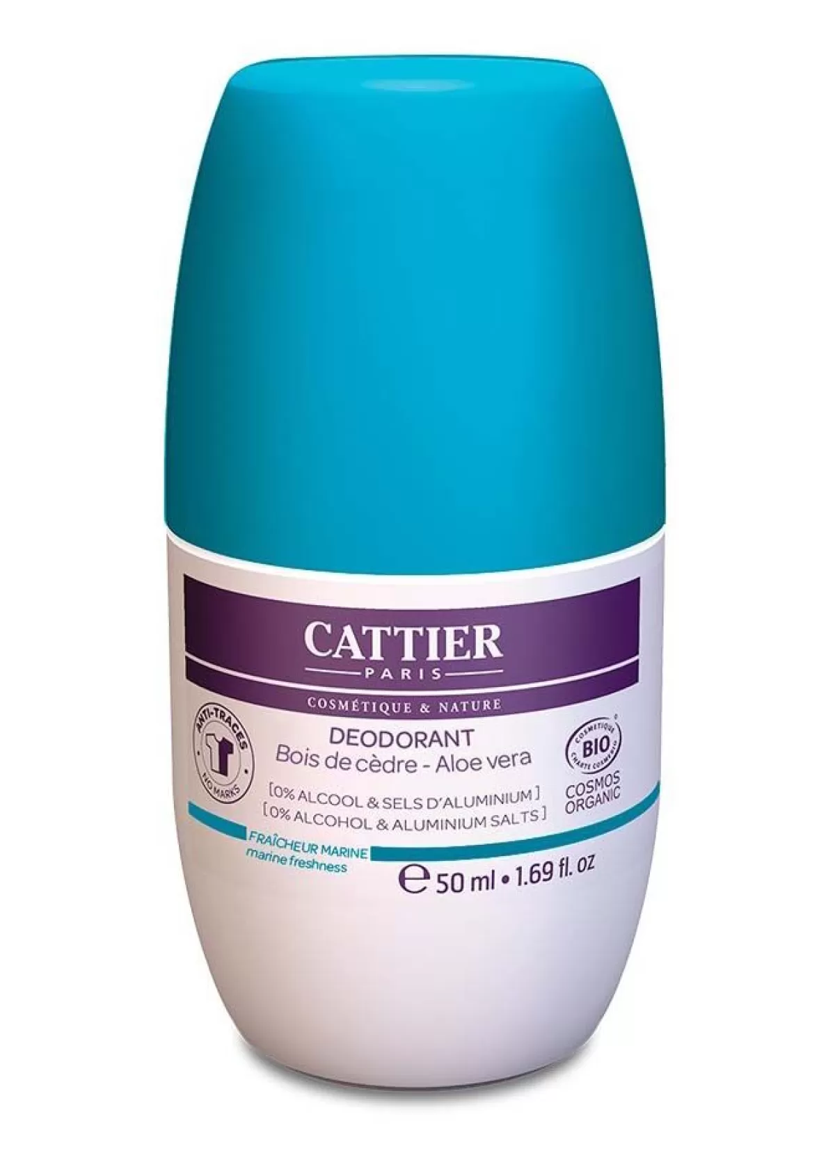 Danefæ Cattier Deodrant Roll-On Marine Freshness Fashion