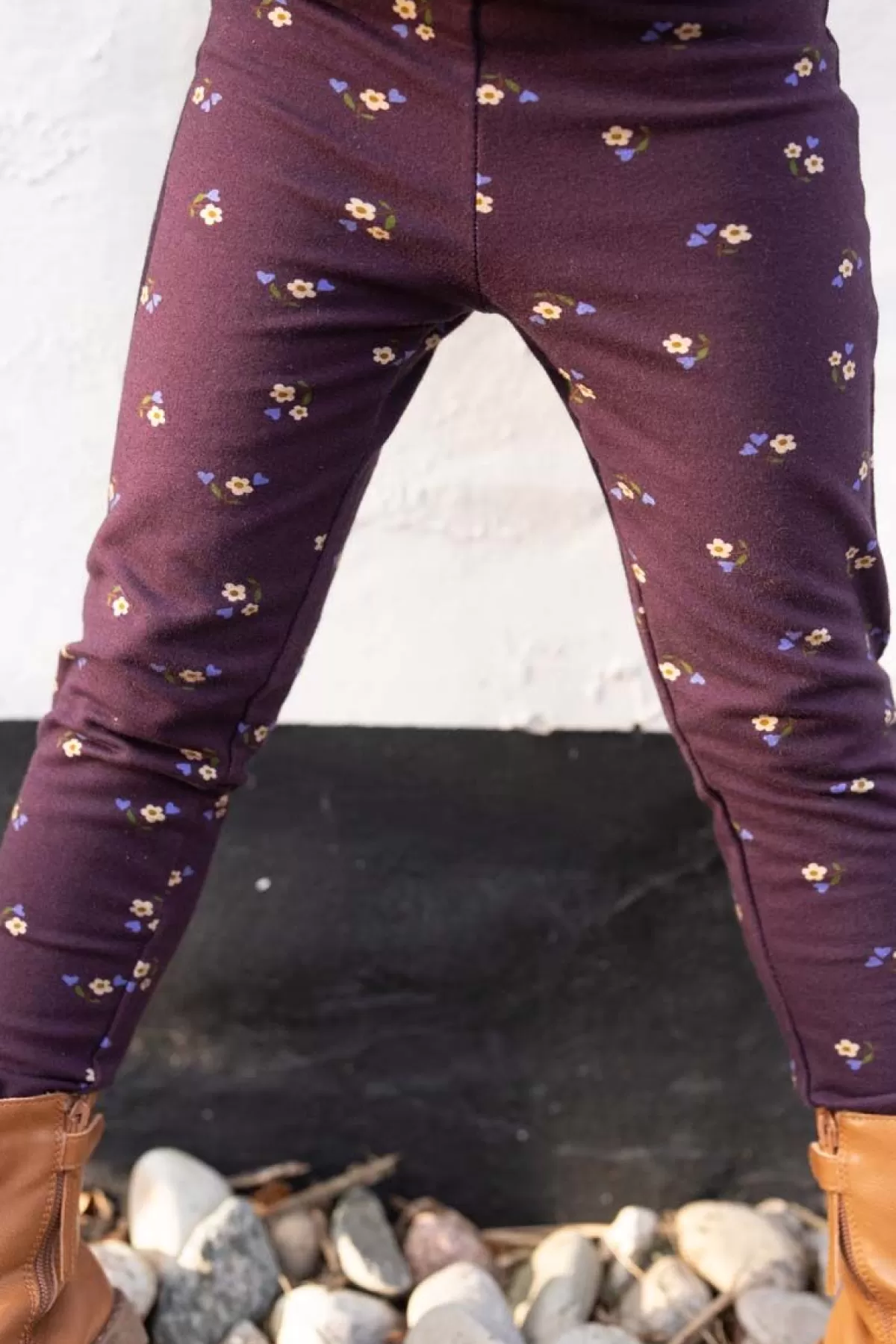 Danefæ Danandrea Warm Leggings Grey Viola Miniflower Hot