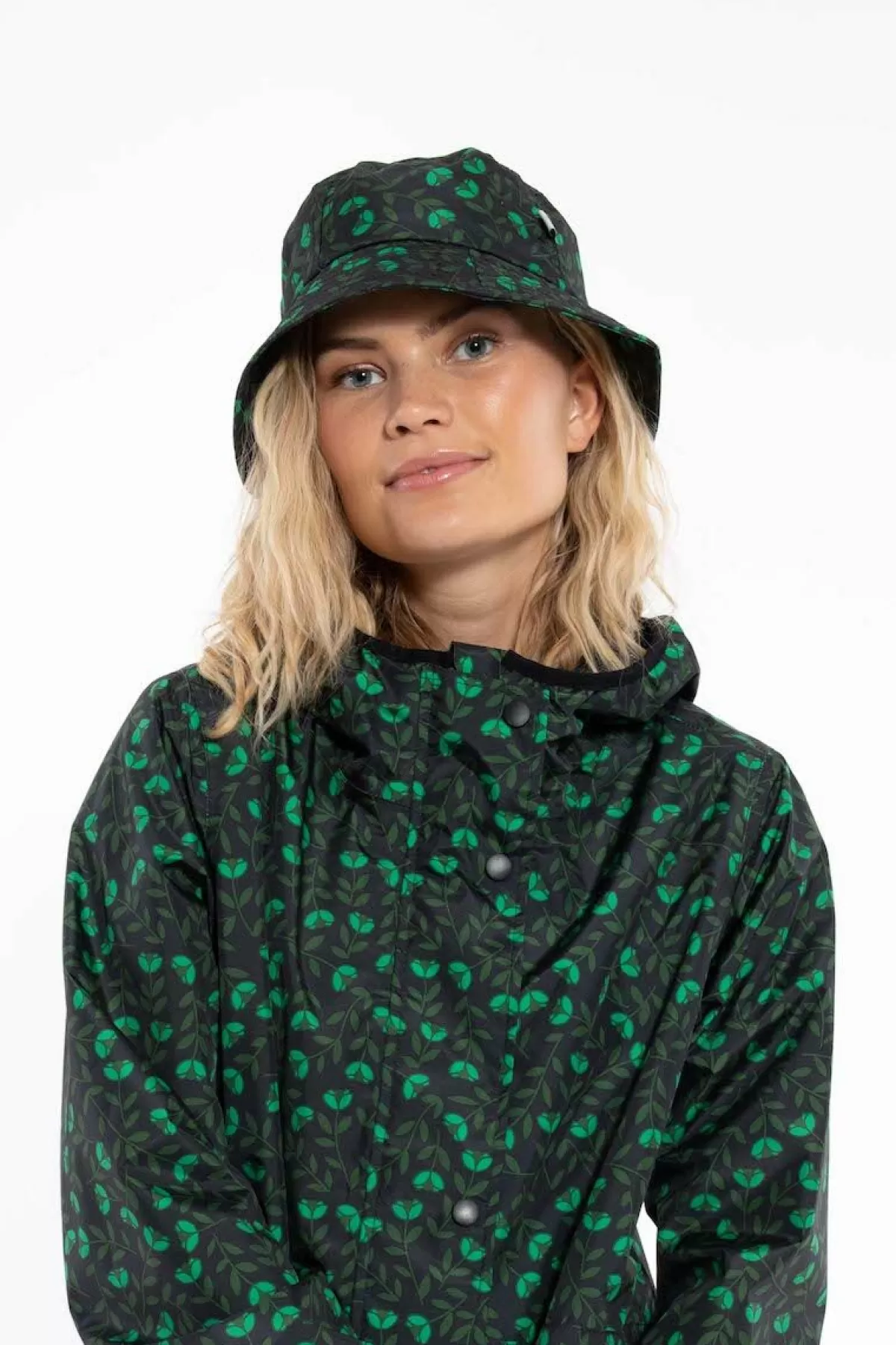 Danefæ Danebucket Rain Hat Black/Khaki Fleurie Clearance