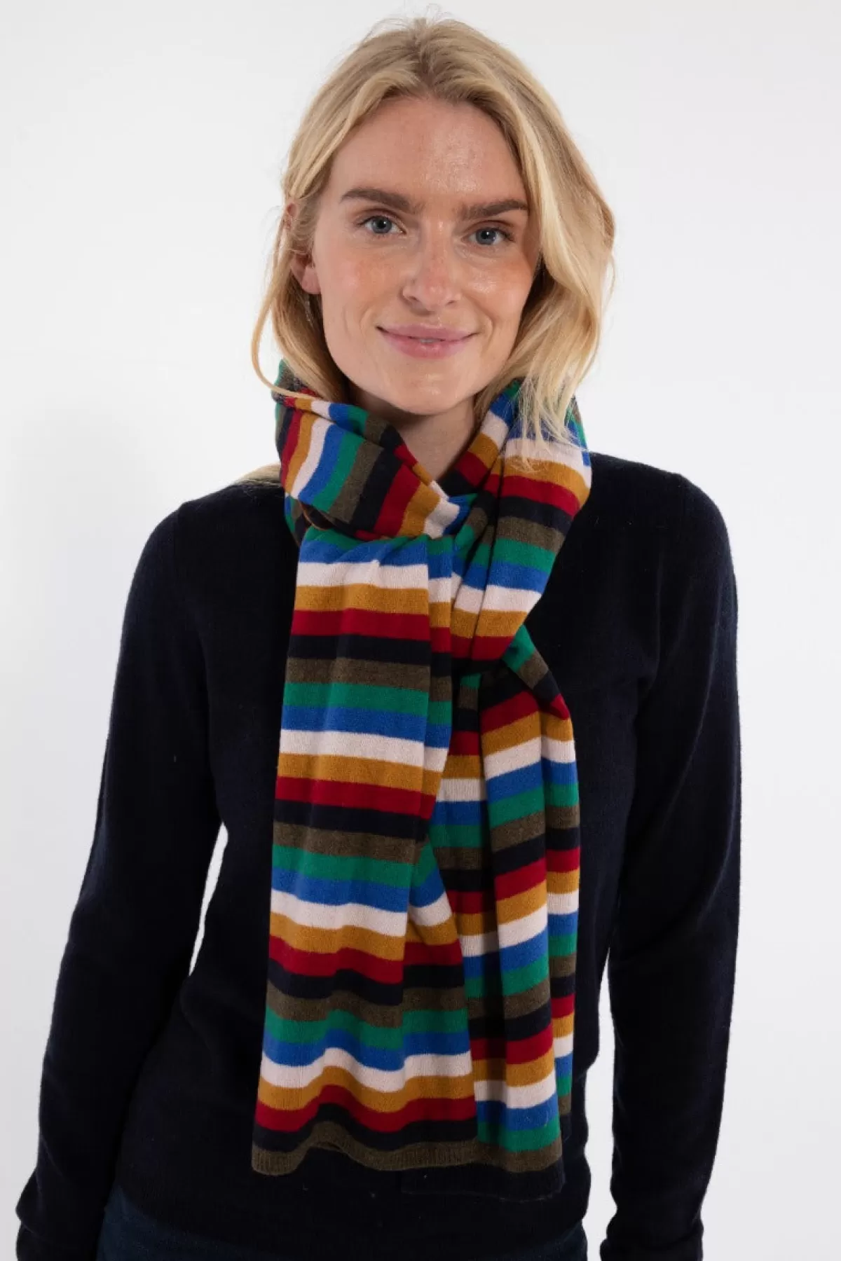 Danefæ Danebundle-Up Merino Scarf Royal Stripe Cheap