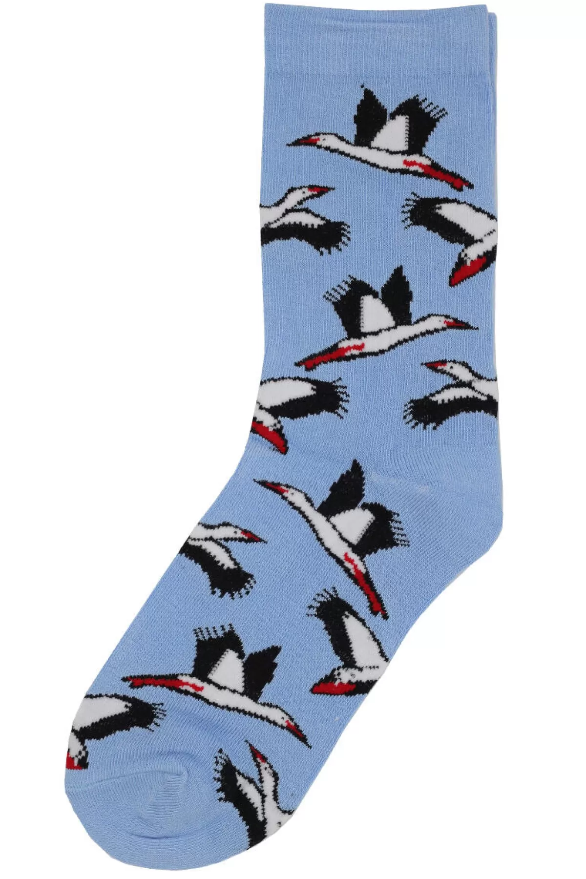 Danefæ Danedanmark Ladies Socks Lt Blue Storks Outlet