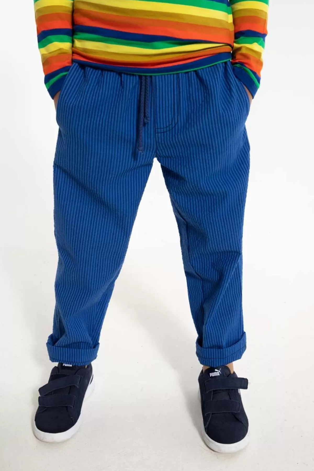 Danefæ Danefrede Searsucker Pants Deep Marine/Klein Blue Store