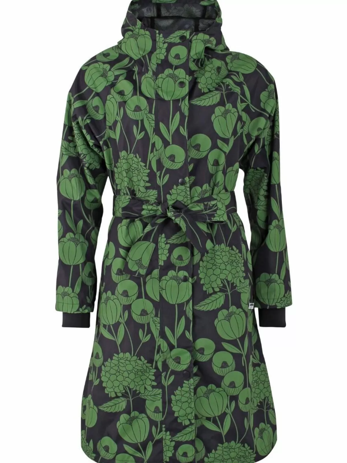 Danefæ Danelisabeth Raincoat Black/Green Hortensia Store