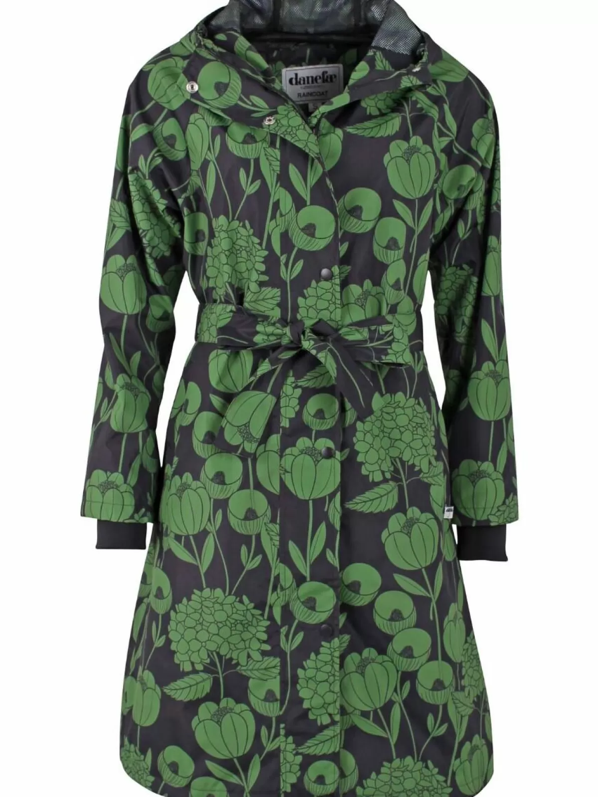 Danefæ Danelisabeth Raincoat Black/Green Hortensia Store