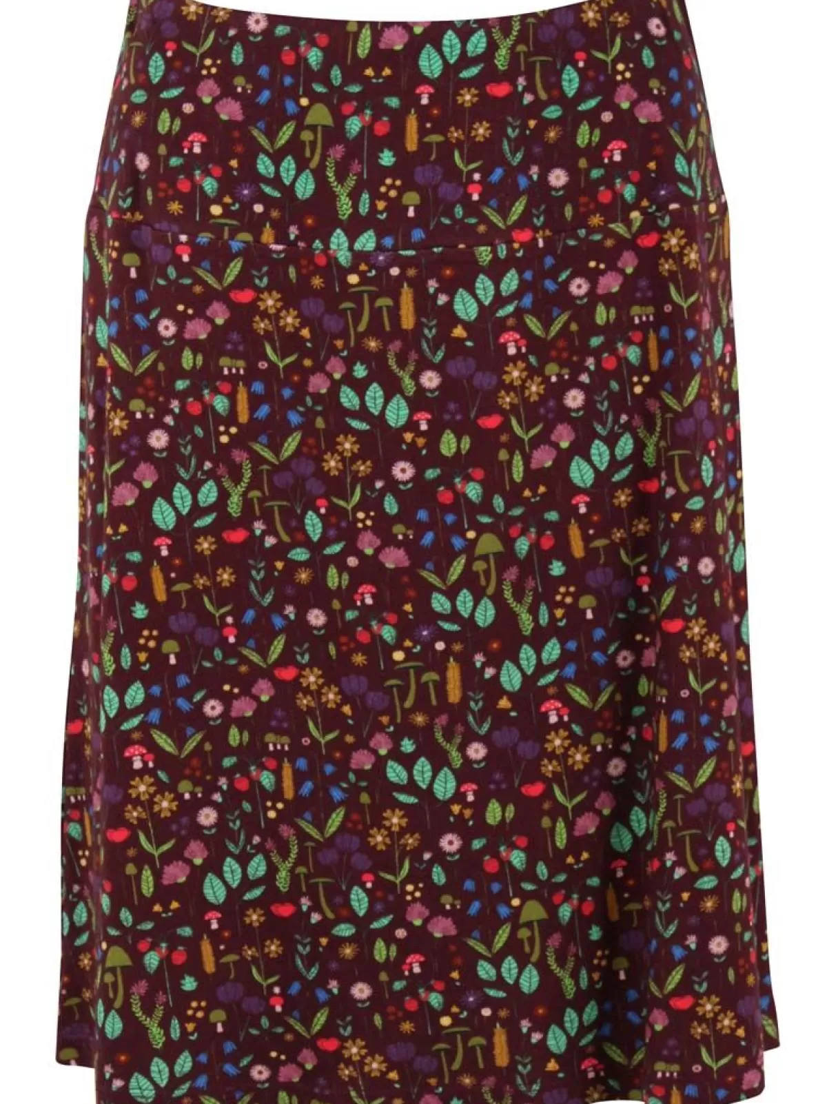 Danefæ Danelissen Heavy Interlock Skirt Dark Bordeaux Botanical Outlet