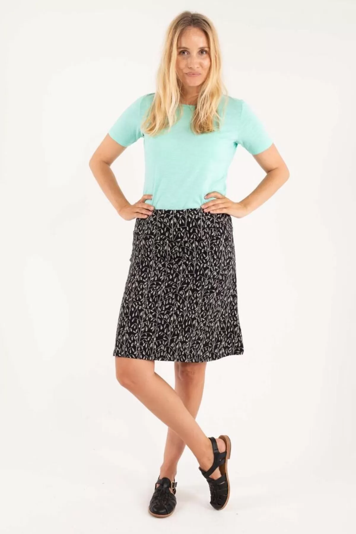 Danefæ Danelissen Skirt Black/Offwhite Oats Fashion