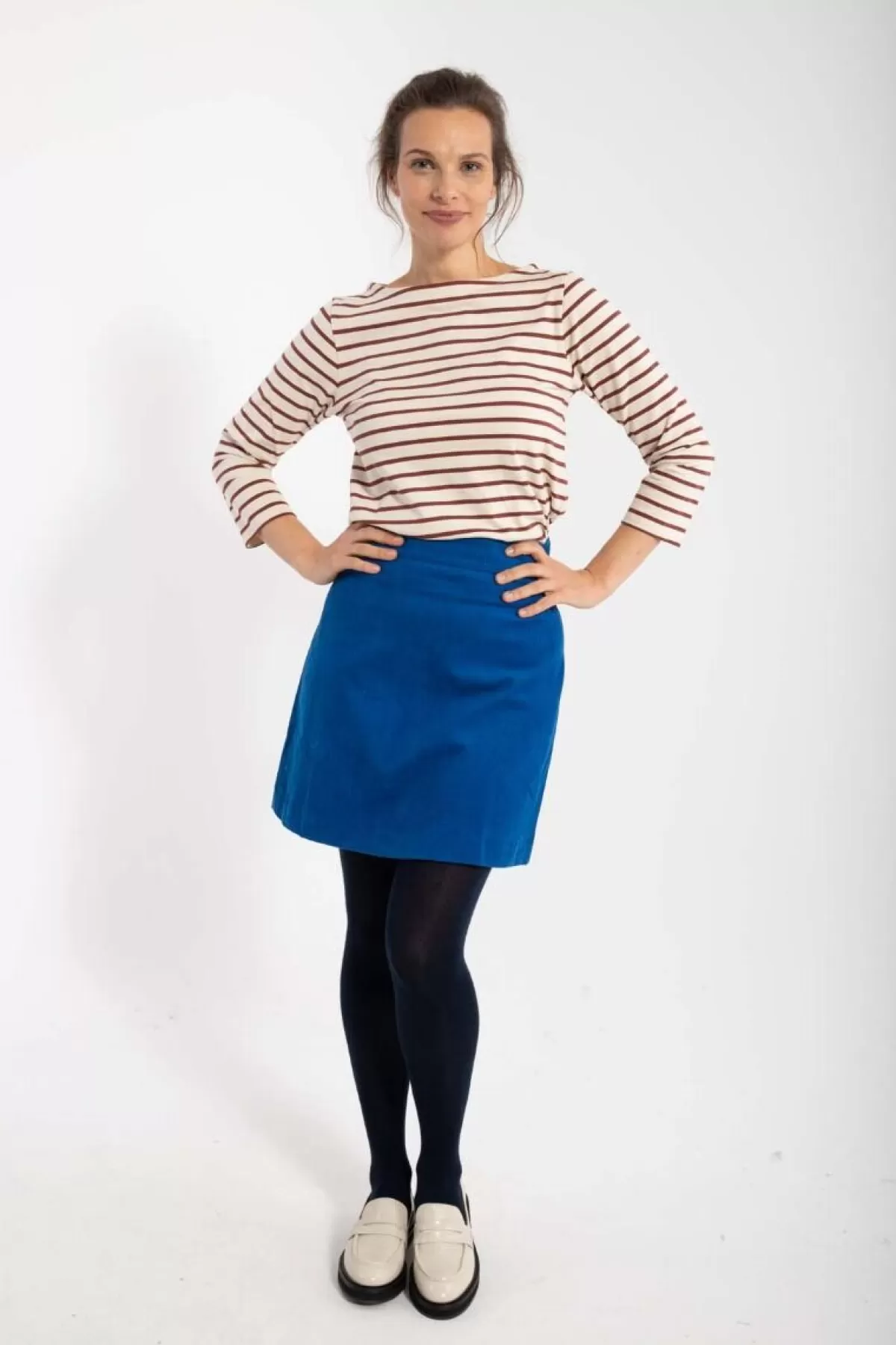 Danefæ Danelondon Cord Skirt Blue Clearance