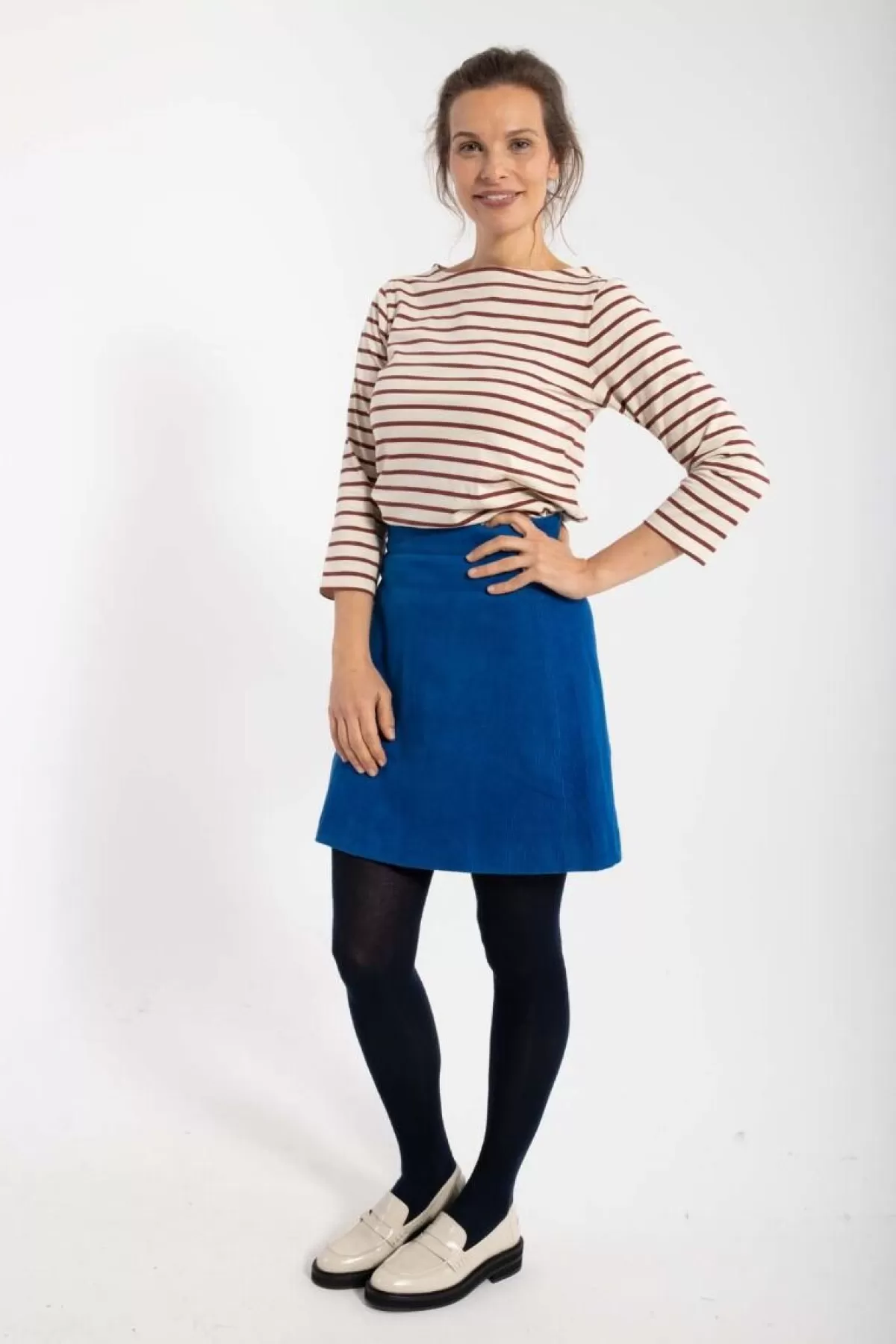 Danefæ Danelondon Cord Skirt Blue Clearance