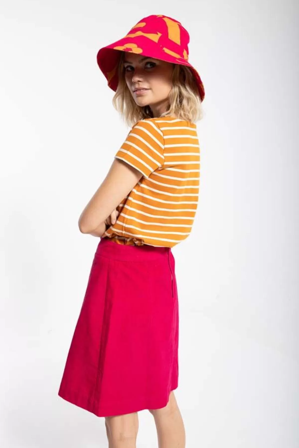 Danefæ Danelondon Cord Skirt Dark Fuchsia Best