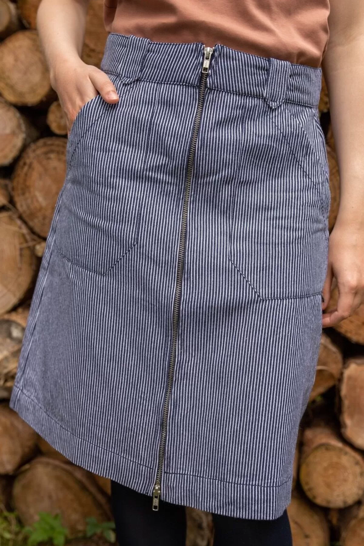 Danefæ Danemadelaine Denim Skirt Milkboy Stripe Hot