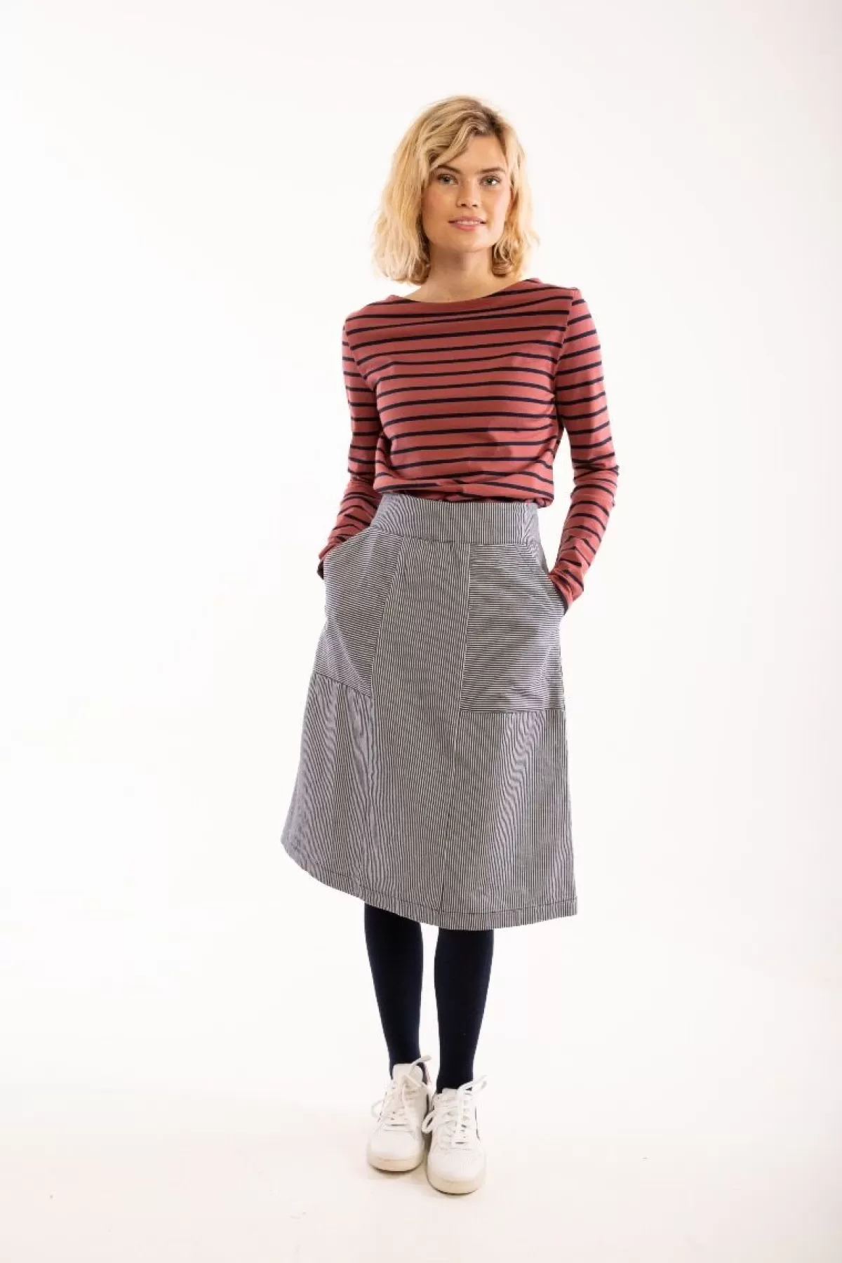 Danefæ Danemaren Denim Skirt Milkboy Stripe New