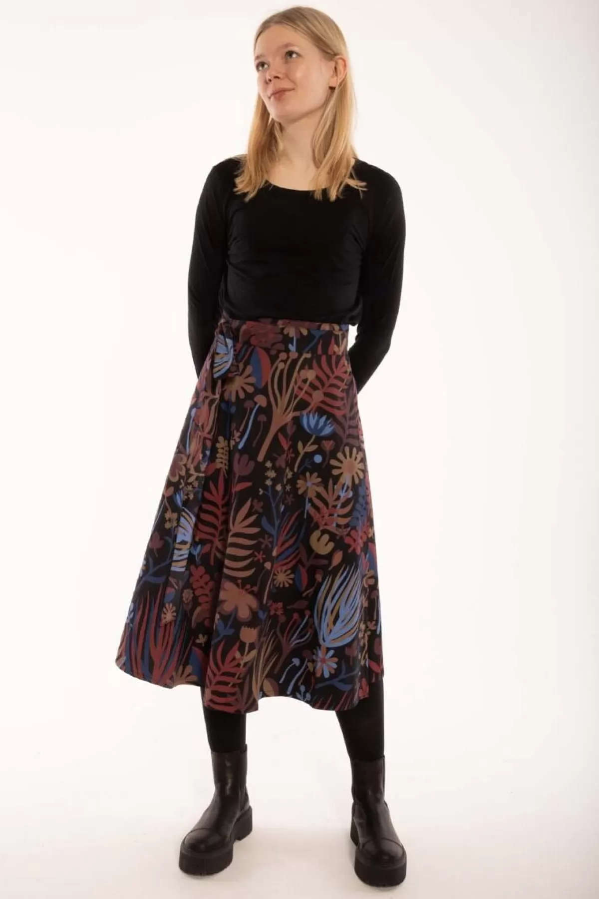 Danefæ Danemikkelsen Poplin Skirt Berry/Chocolate Walkabout Flash Sale