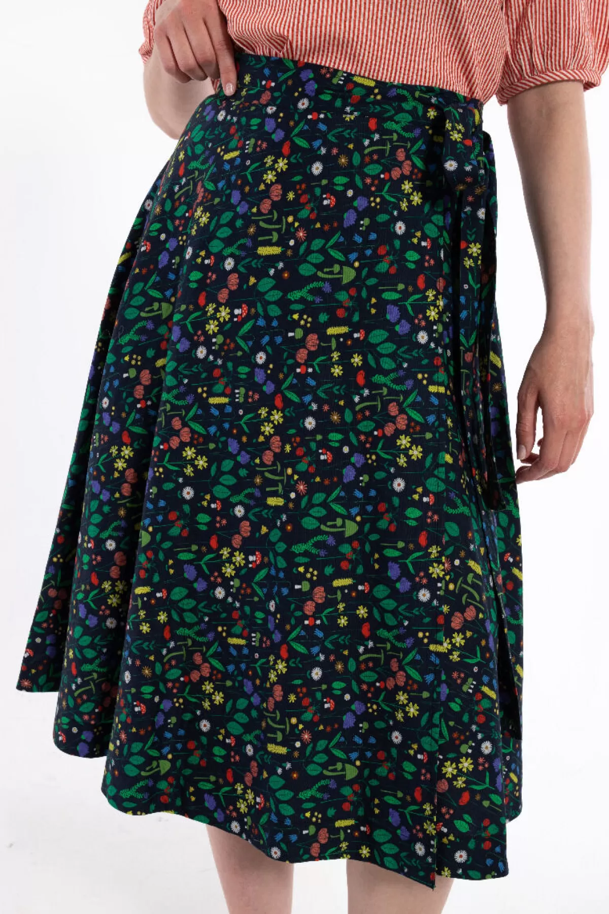 Danefæ Danemikkelsen Poplin Skirt Dk Navy Botanical Cheap