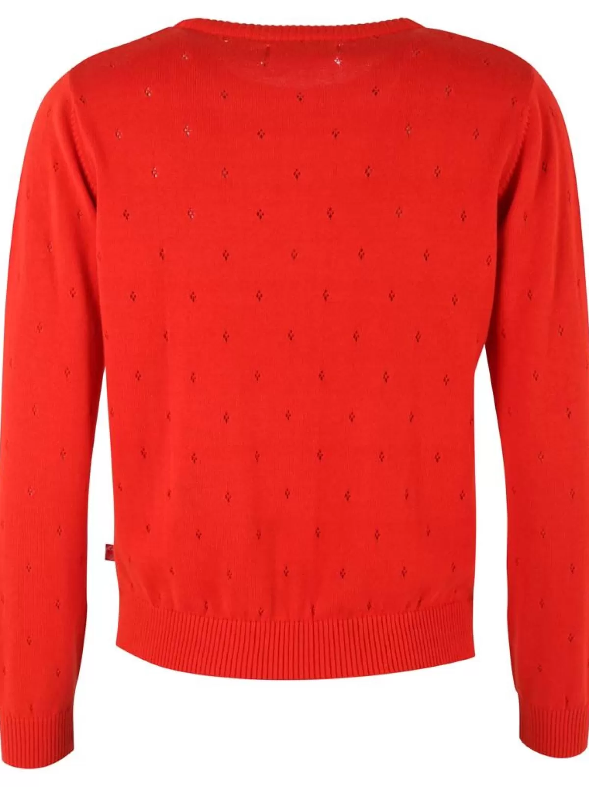 Danefæ Danepearly Hole Knit Sweater Bright Red Cheap