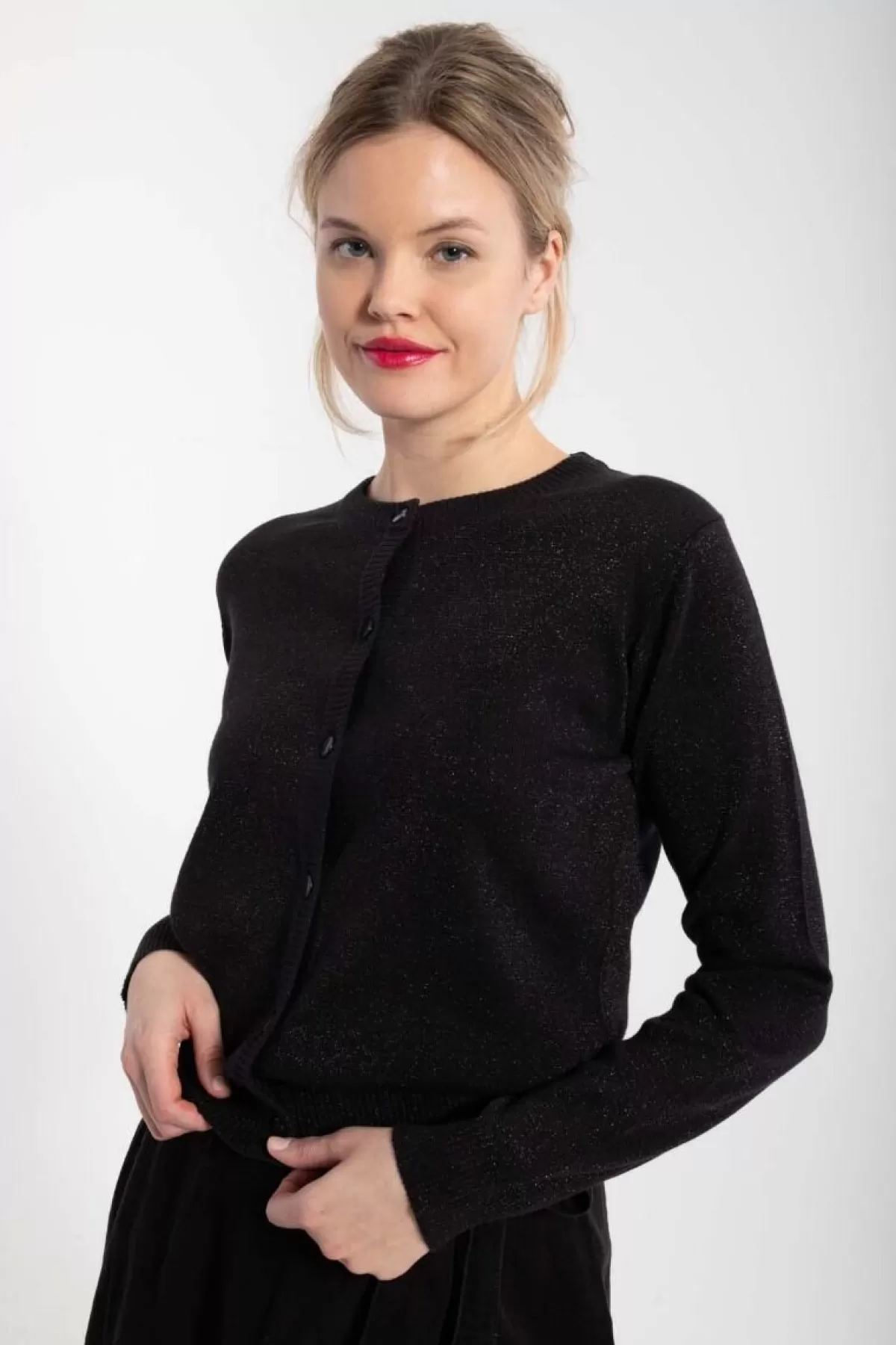 Danefæ Danesaga Glitter Cardigan Black W. Black Glitter Best Sale