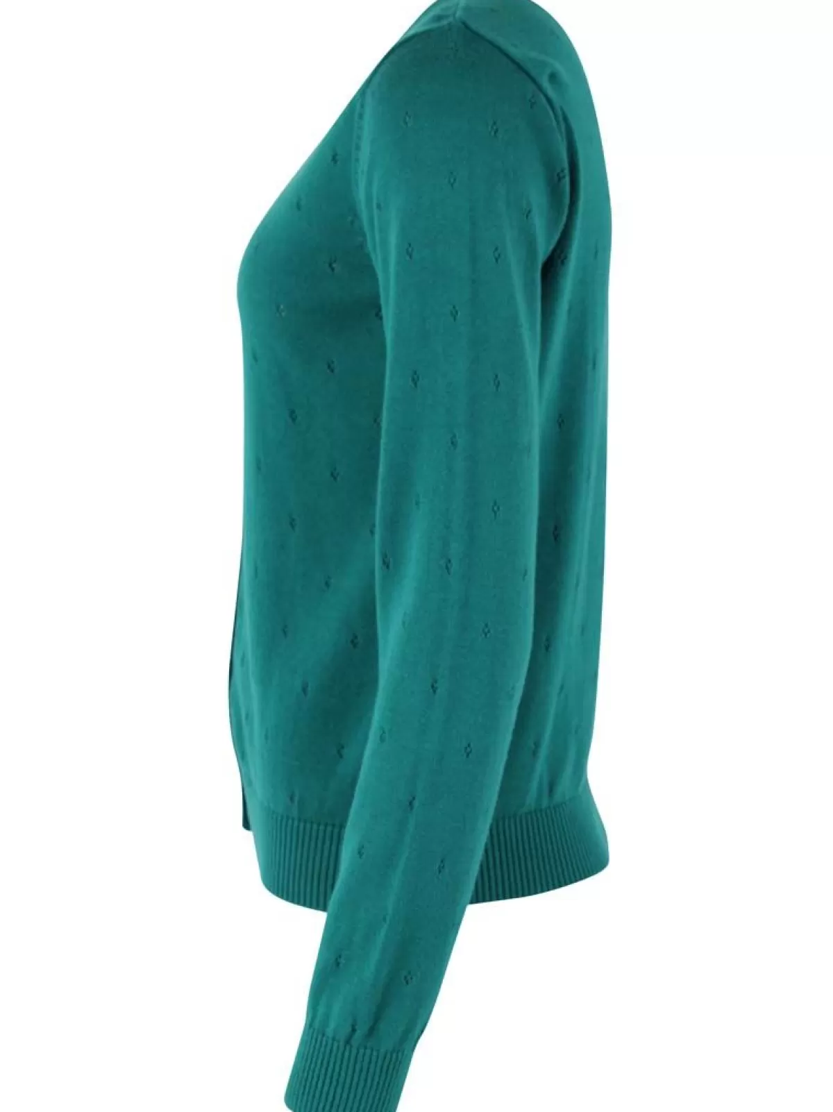 Danefæ Danesaga Hole Knit Cardigan Duck Green Fashion