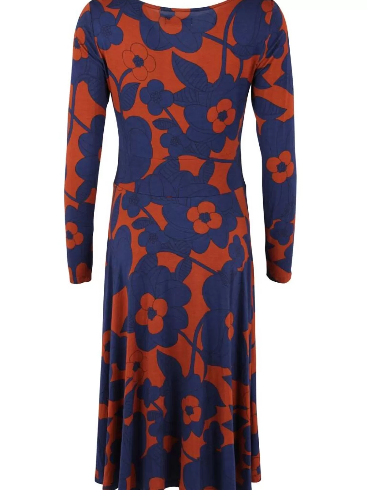 Danefæ Danesigrid Viscose Dress Deep Marine/Rust Bloom Boom Sale