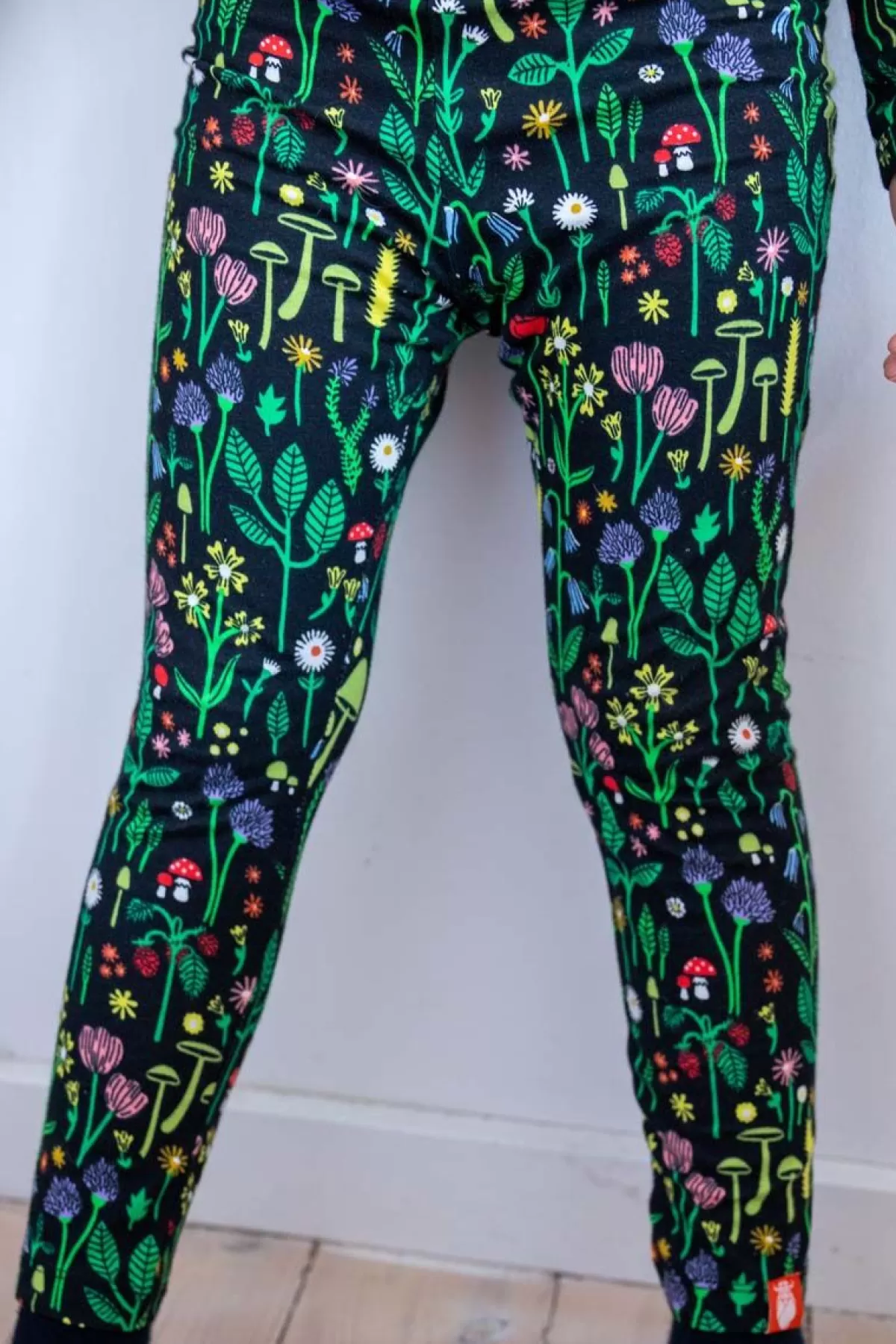 Danefæ Danespagat Leggings Black Botanical Discount