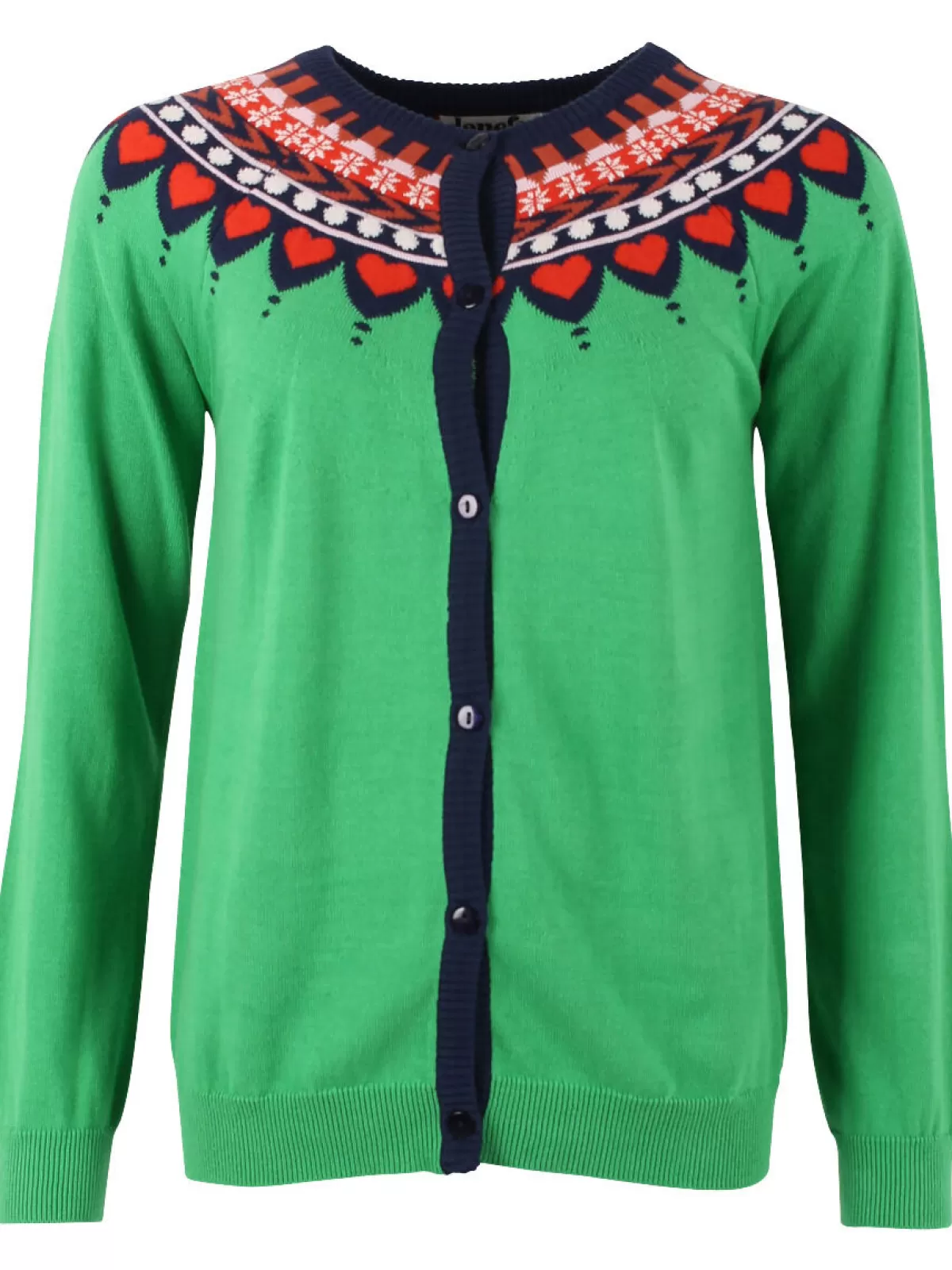 Danefæ Danesweetheart Cotton Knit Cardigan Green Flash Sale