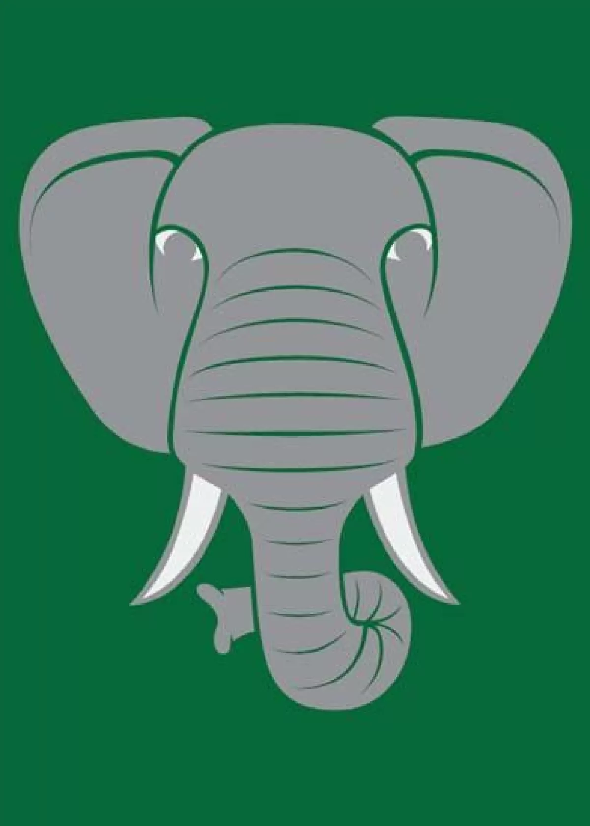 Danefæ Dyr Postcard Green Elefant Cheap