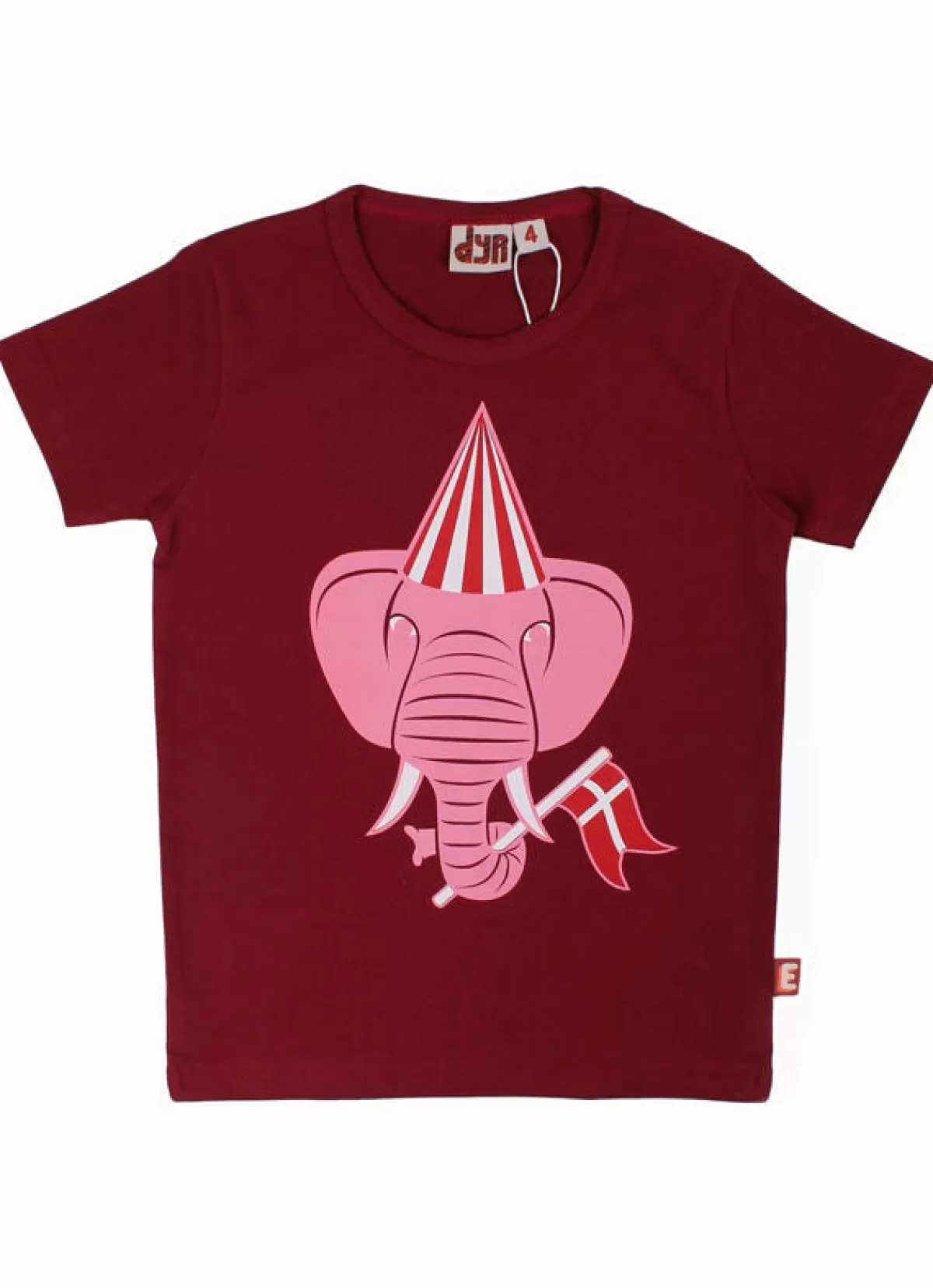 Danefæ Dyrgrowl T Deep Red Hurra Elefant Fashion