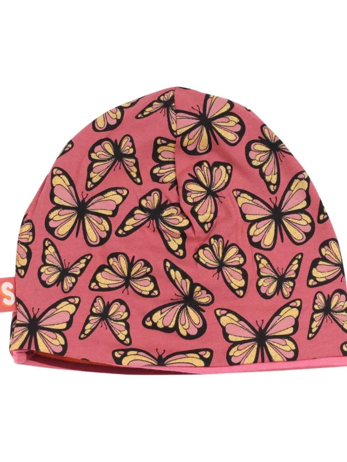 Danefæ Dyrloeve Beanie Old Rose Flutter/Stripe Reversible Outlet