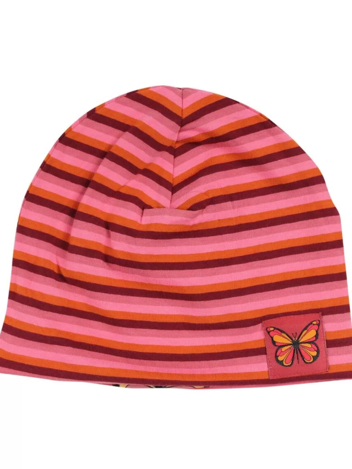 Danefæ Dyrloeve Beanie Old Rose Flutter/Stripe Reversible Outlet