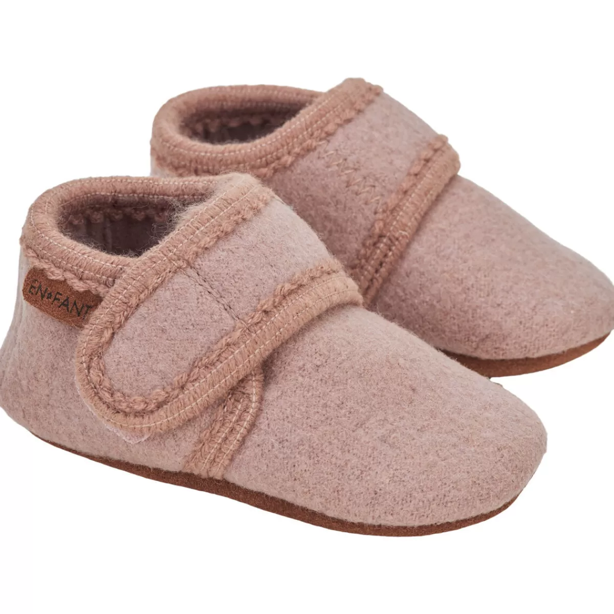 Danefæ En Fant Baby Wool Slippers Bark Flash Sale