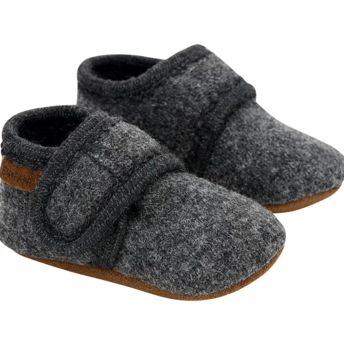 Danefæ En Fant Baby Wool Slippers Dark Grey Hot