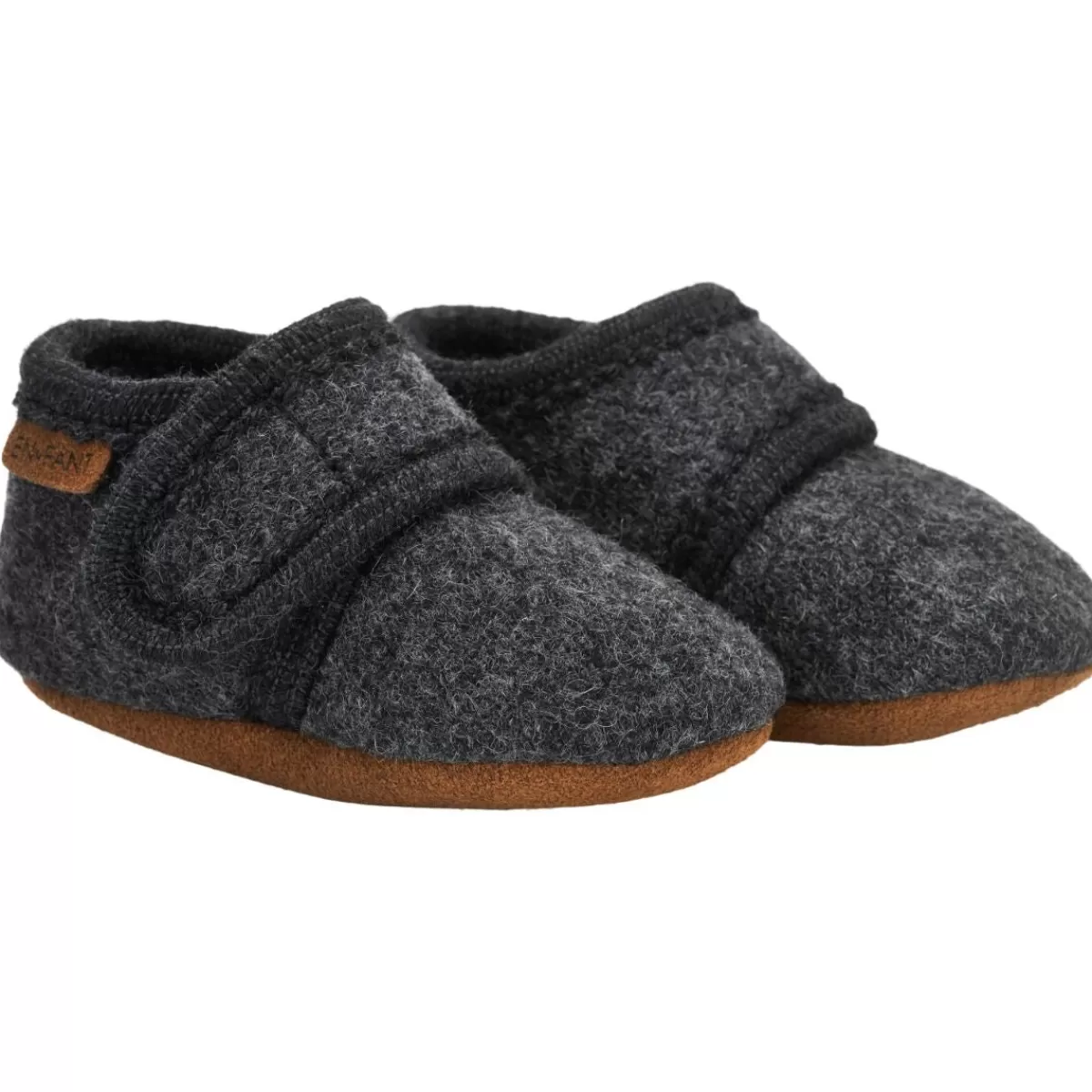 Danefæ En Fant Baby Wool Slippers Dark Grey Hot