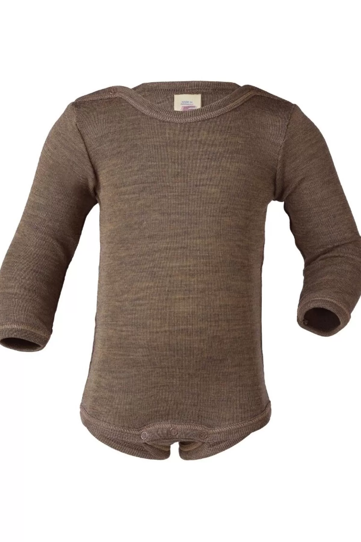 Danefæ Engel Wool Natur Baby Body Ls W.Buttons Gots Walnut Store