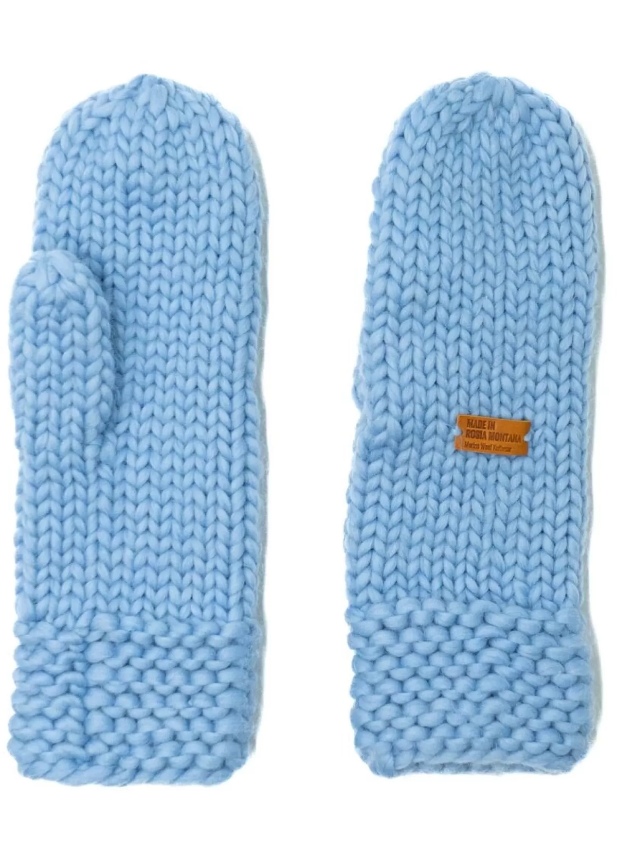 Danefæ Handstrikket Merinould Vanter Baby Blue Best Sale