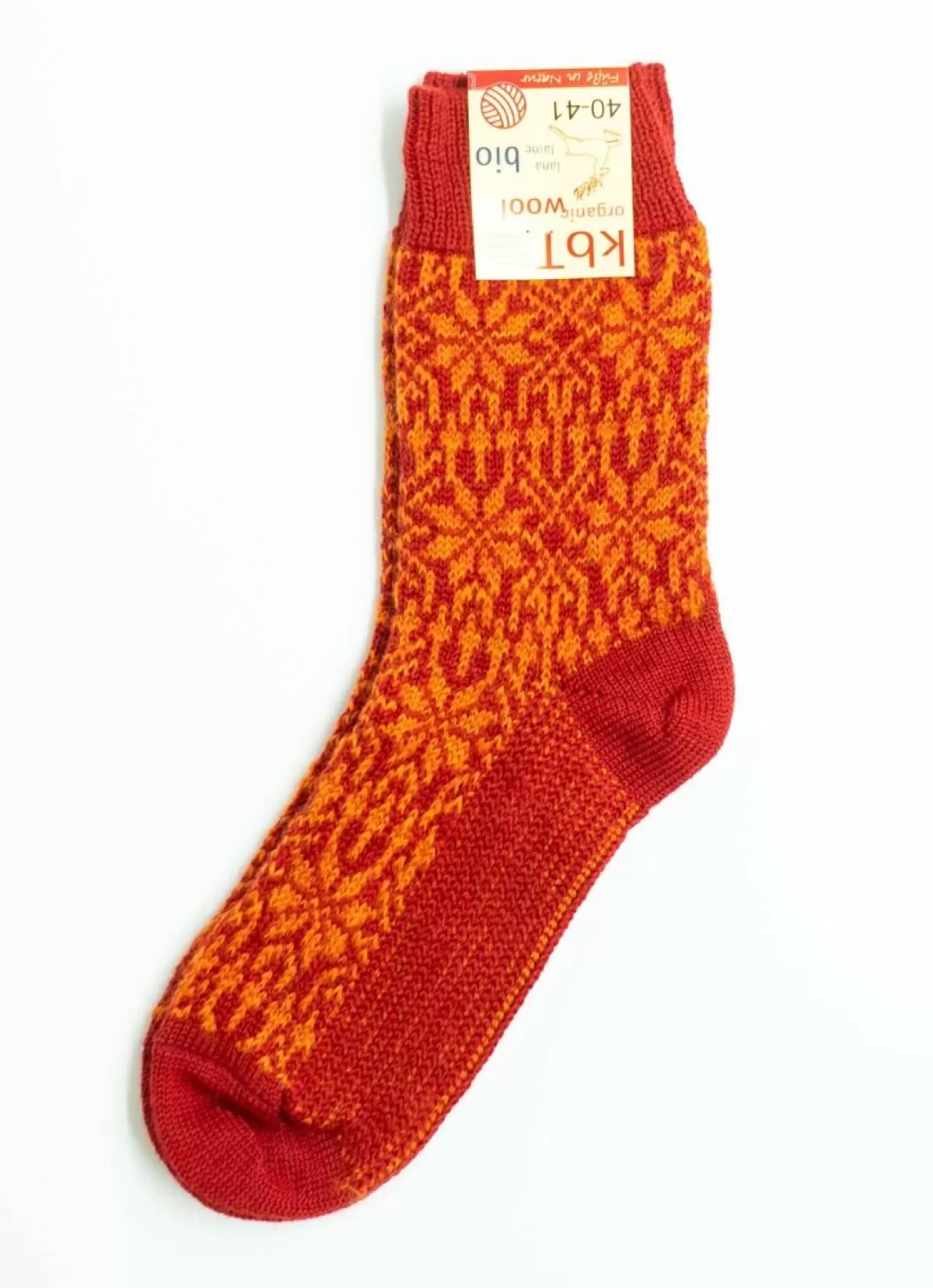 Danefæ Hirsch Natur Wool Socks Dk Red/Orange Best Sale