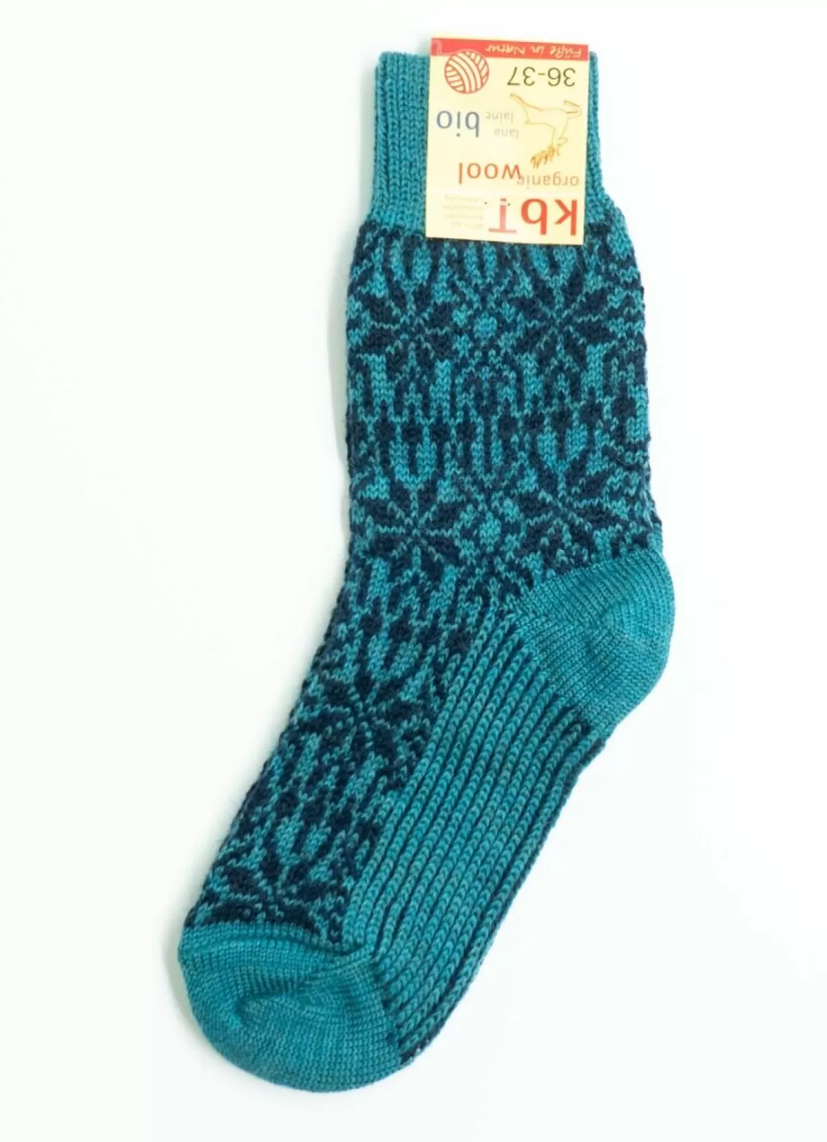 Danefæ Hirsch Natur Wool Socks Turquoise/Marine Cheap