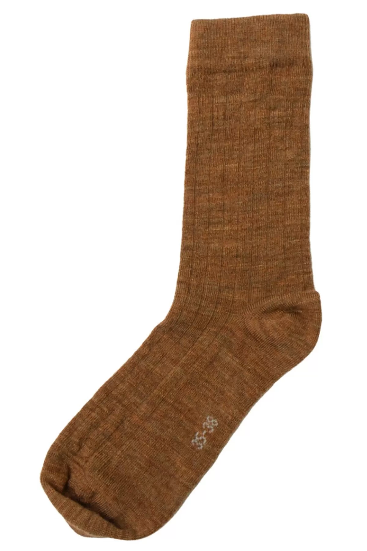 Danefæ Joha Wool Socks Thin Rib Kobber Sale