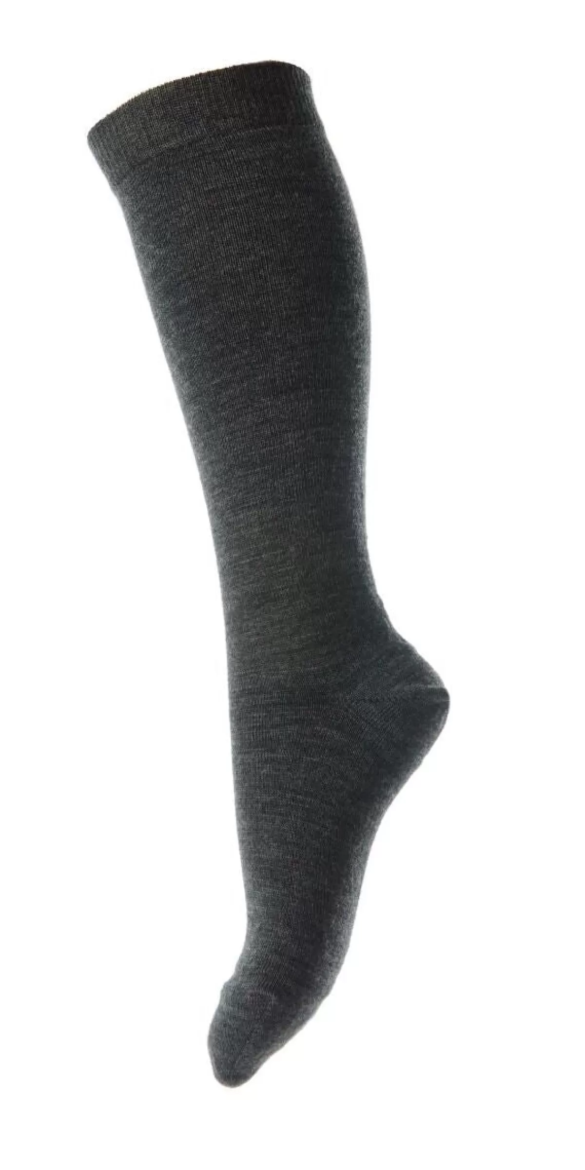 Danefæ Mp Wool/Cotton Knee Socks Dark Grey Melange-497 Cheap