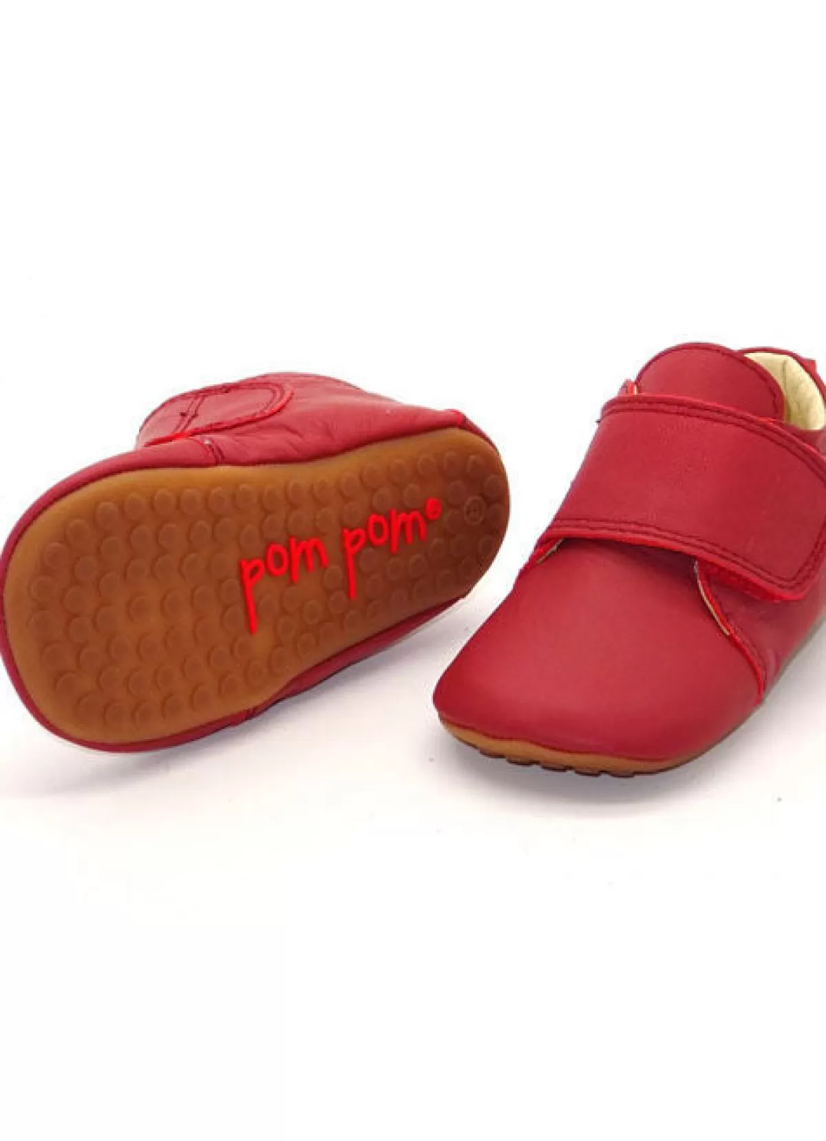 Danefæ Pom Pom Hjemmesko Red Fashion