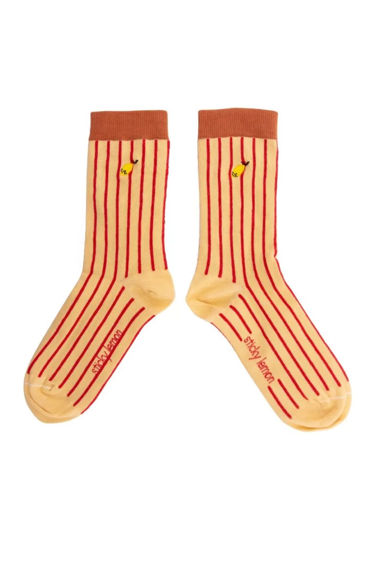 Danefæ Sticky Lemon Socks Stripes Biscotti Beige Cheap