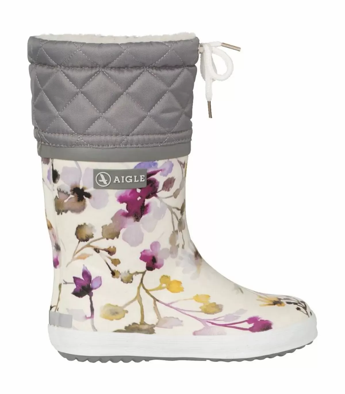 Børn Danefæ Aigle Thermo Rubber Boots Off White Giboulee Wildflower