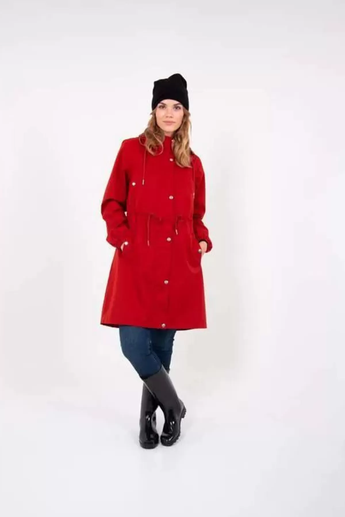 Dame Danefæ Danaalborg Raincoat Rust Red