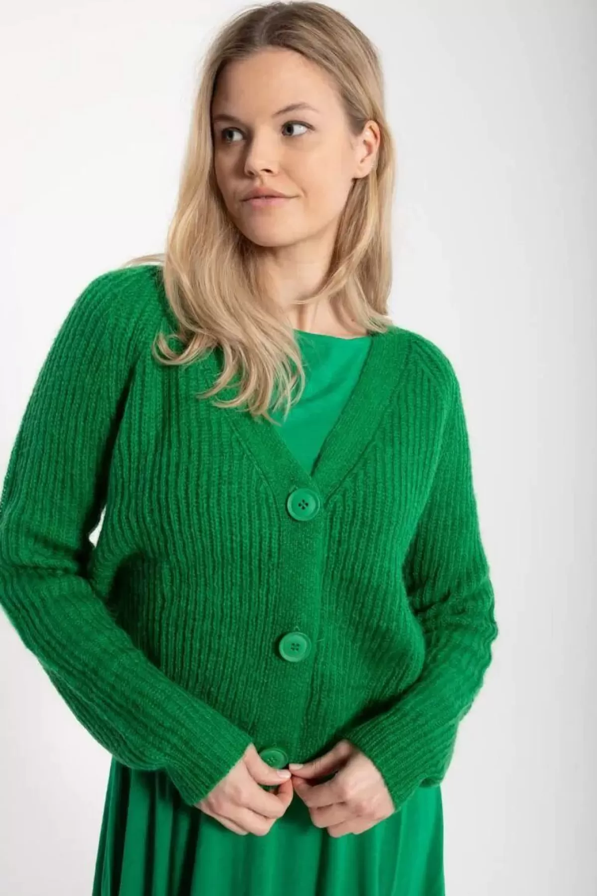 Dame Danefæ Danadorable Wool Cardigan Green