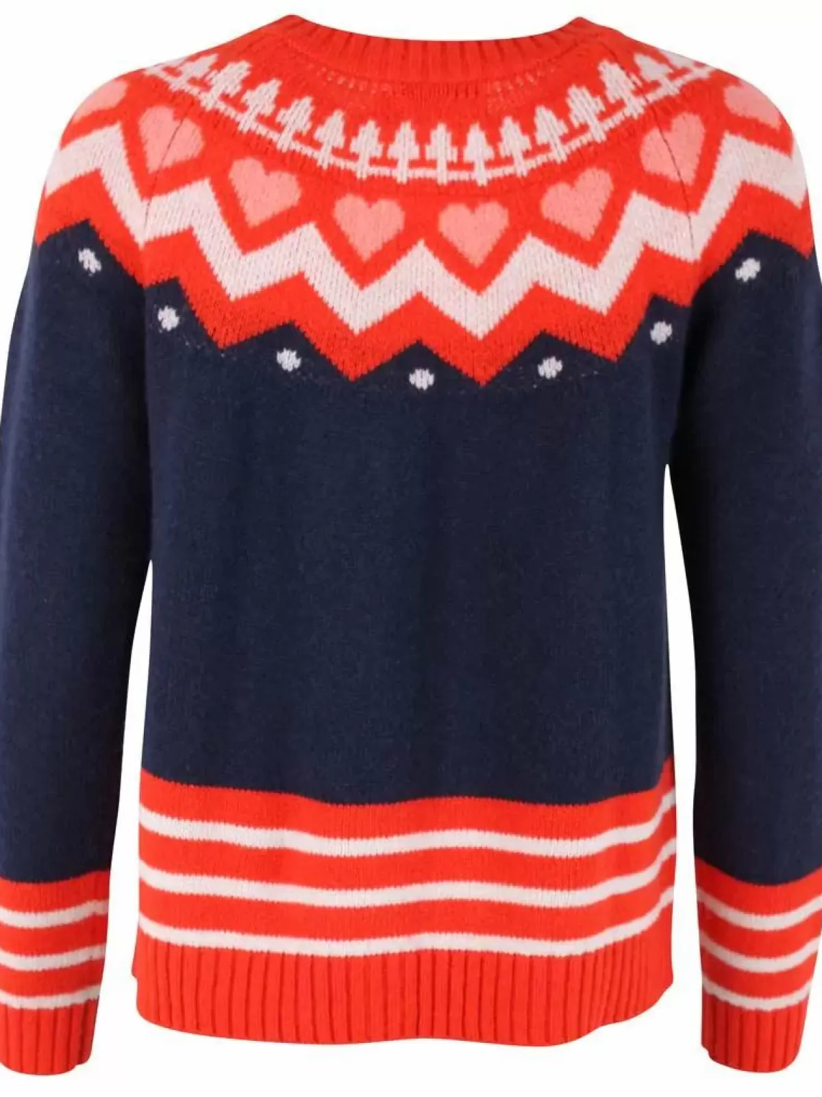 Dame Danefæ Dananja Wool Cardigan Navy/Bright Red/Chalk