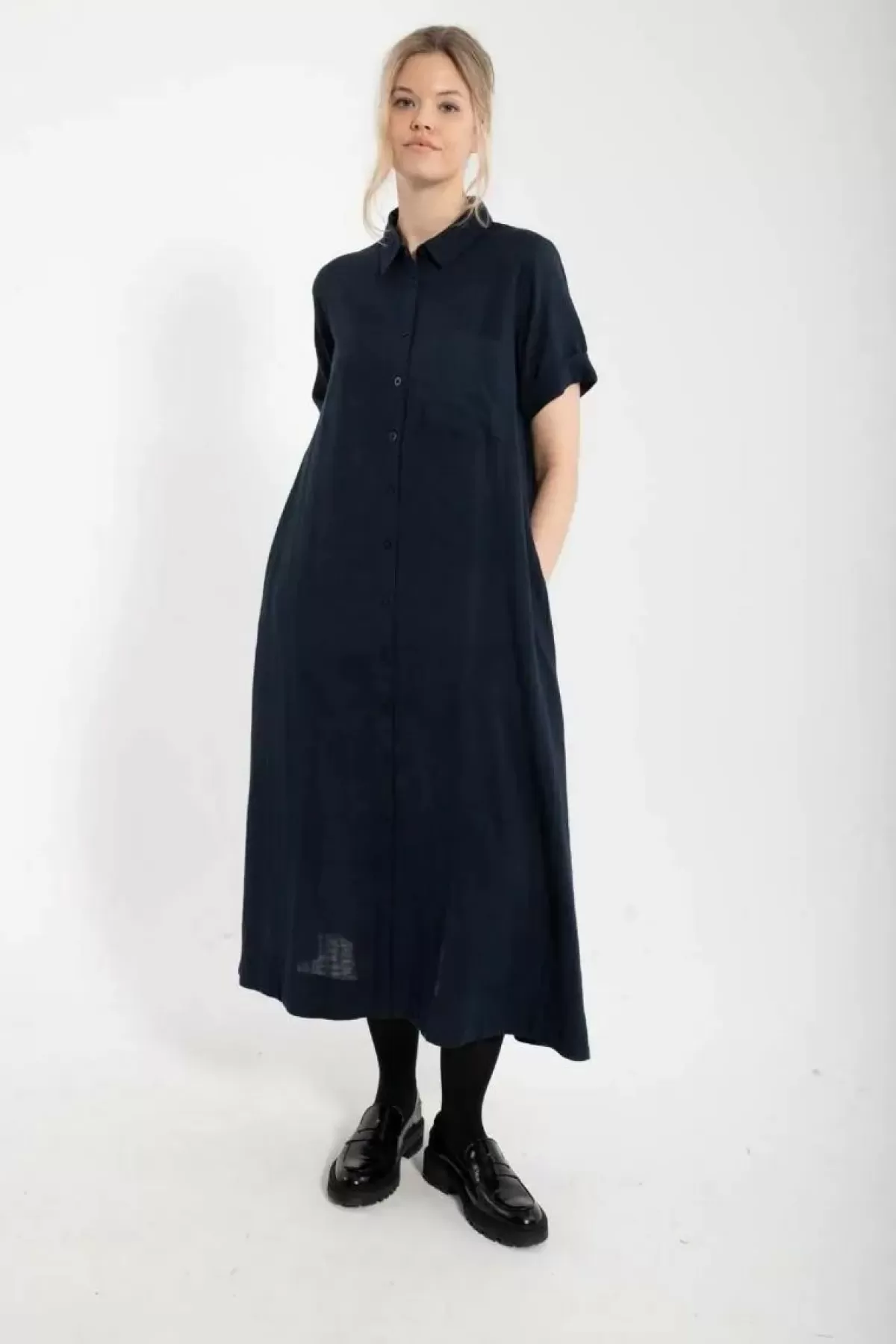 Dame Danefæ Danapril Ss Dress Dk Navy