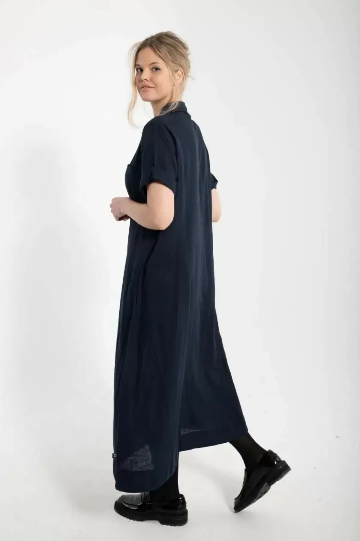 Dame Danefæ Danapril Ss Dress Dk Navy