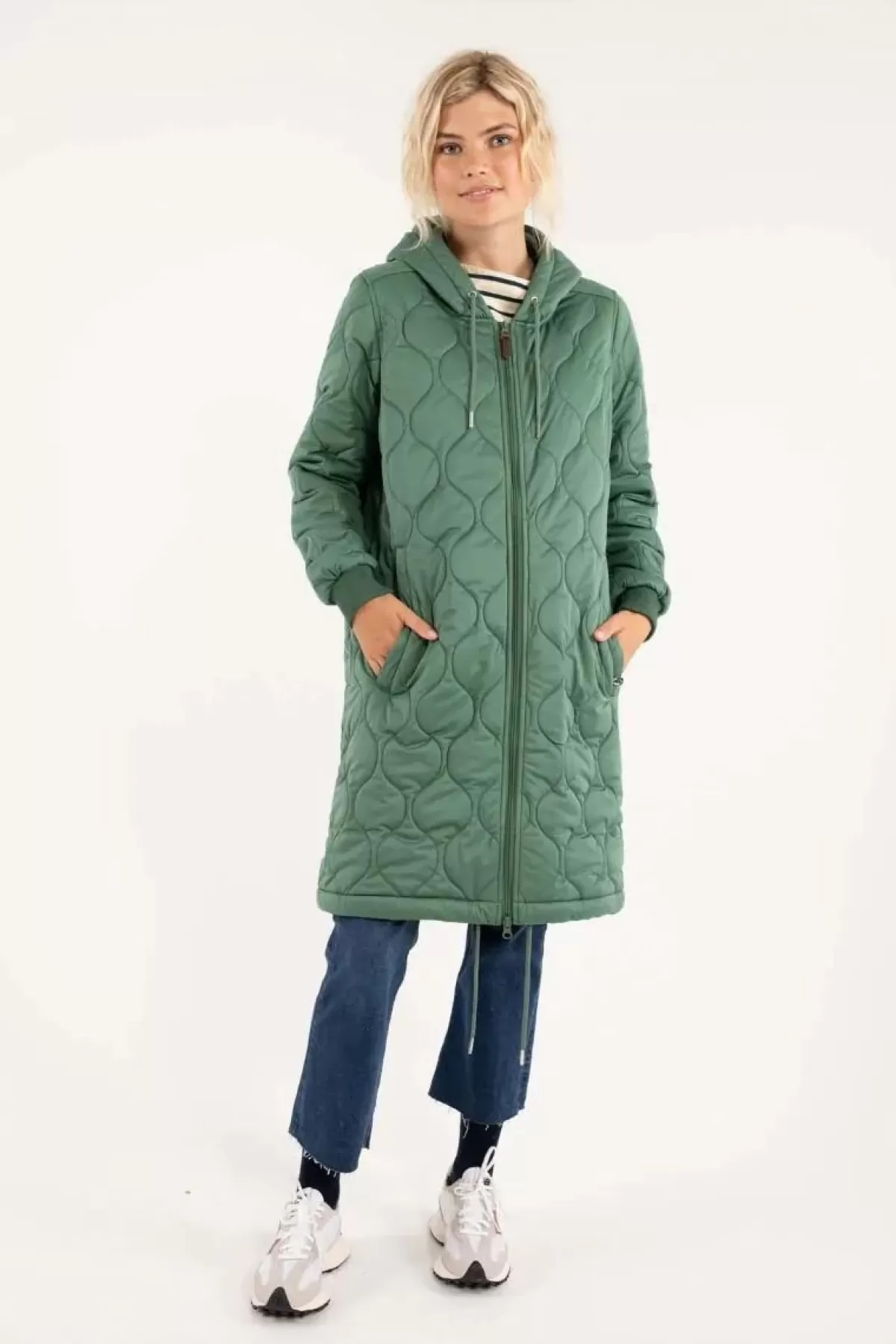 Dame Danefæ Danebakke Thermo Coat Rover Khaki Bubbles