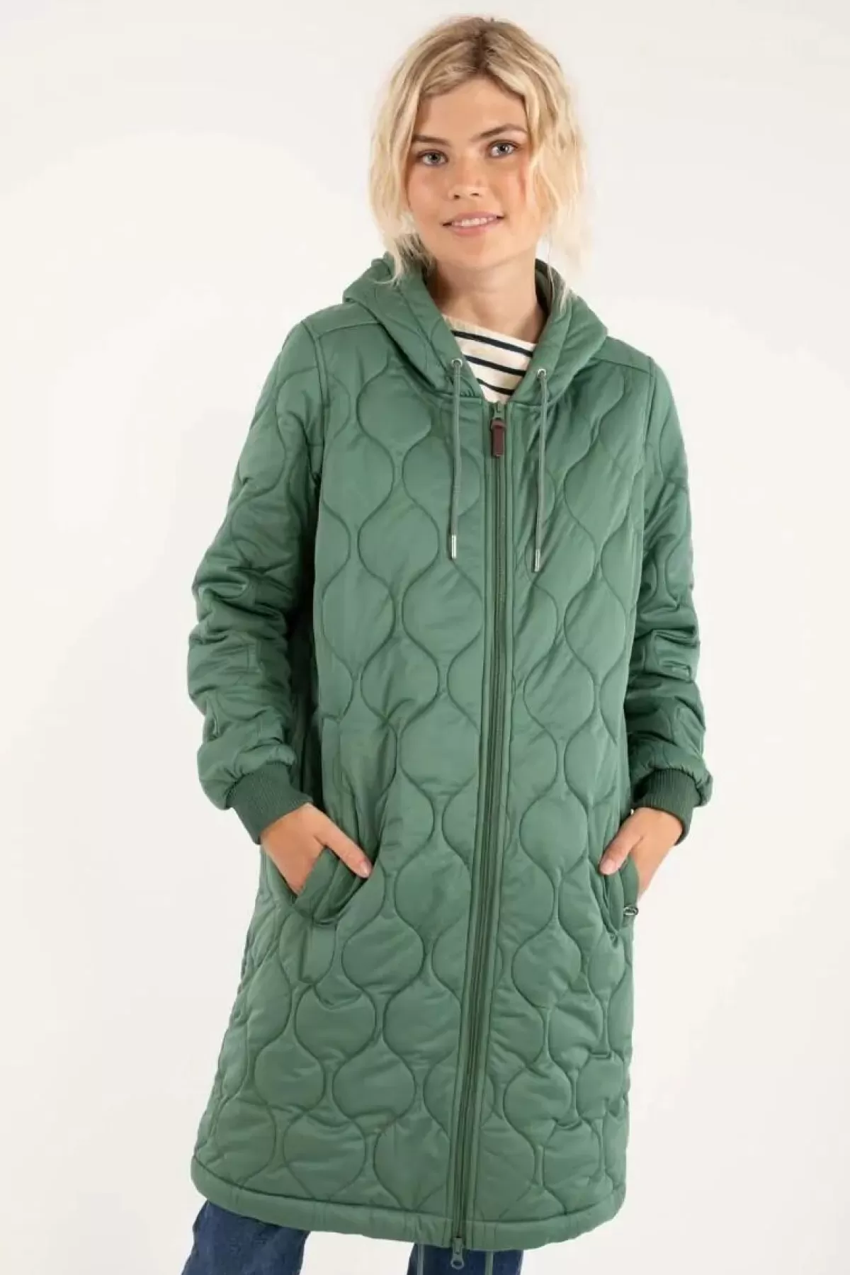 Dame Danefæ Danebakke Thermo Coat Rover Khaki Bubbles