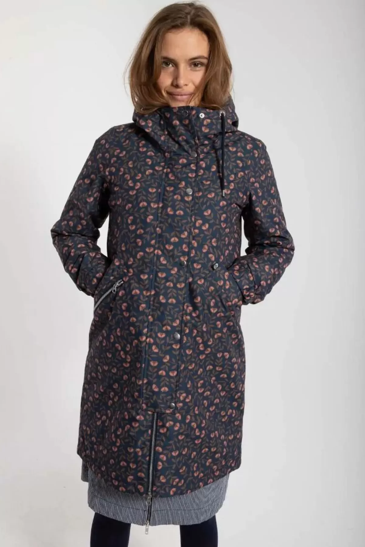 Dame Danefæ Danebrunhilde Winter Parka Navy Fleurie