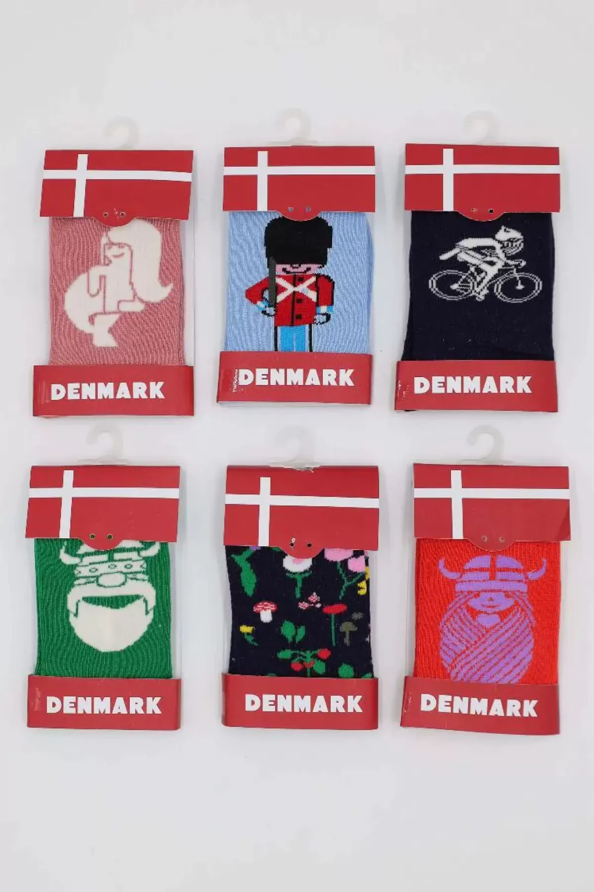 Børn Danefæ Danedanmark Kids Socks Bright Red Freja