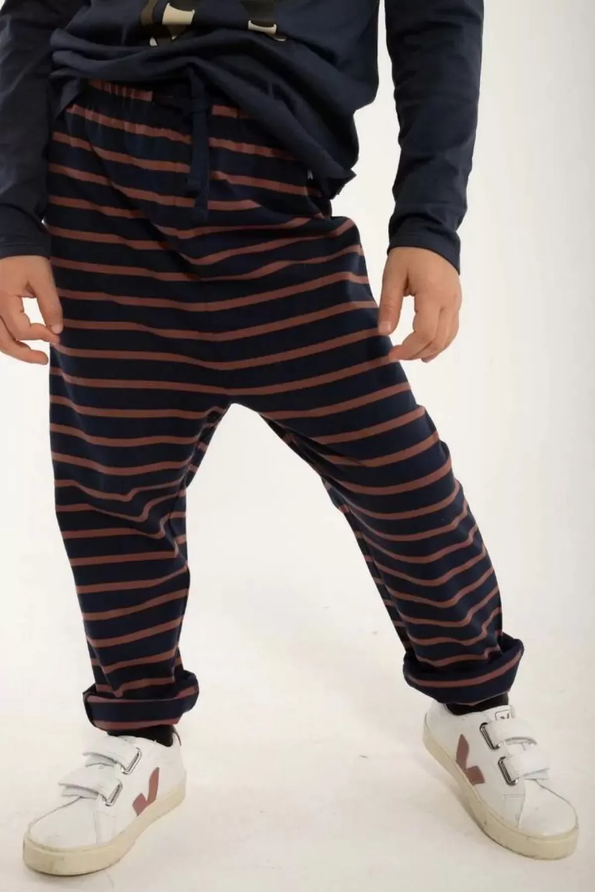 Børn Danefæ Danedeck Junior Pants Dk Navy/Beige Rose