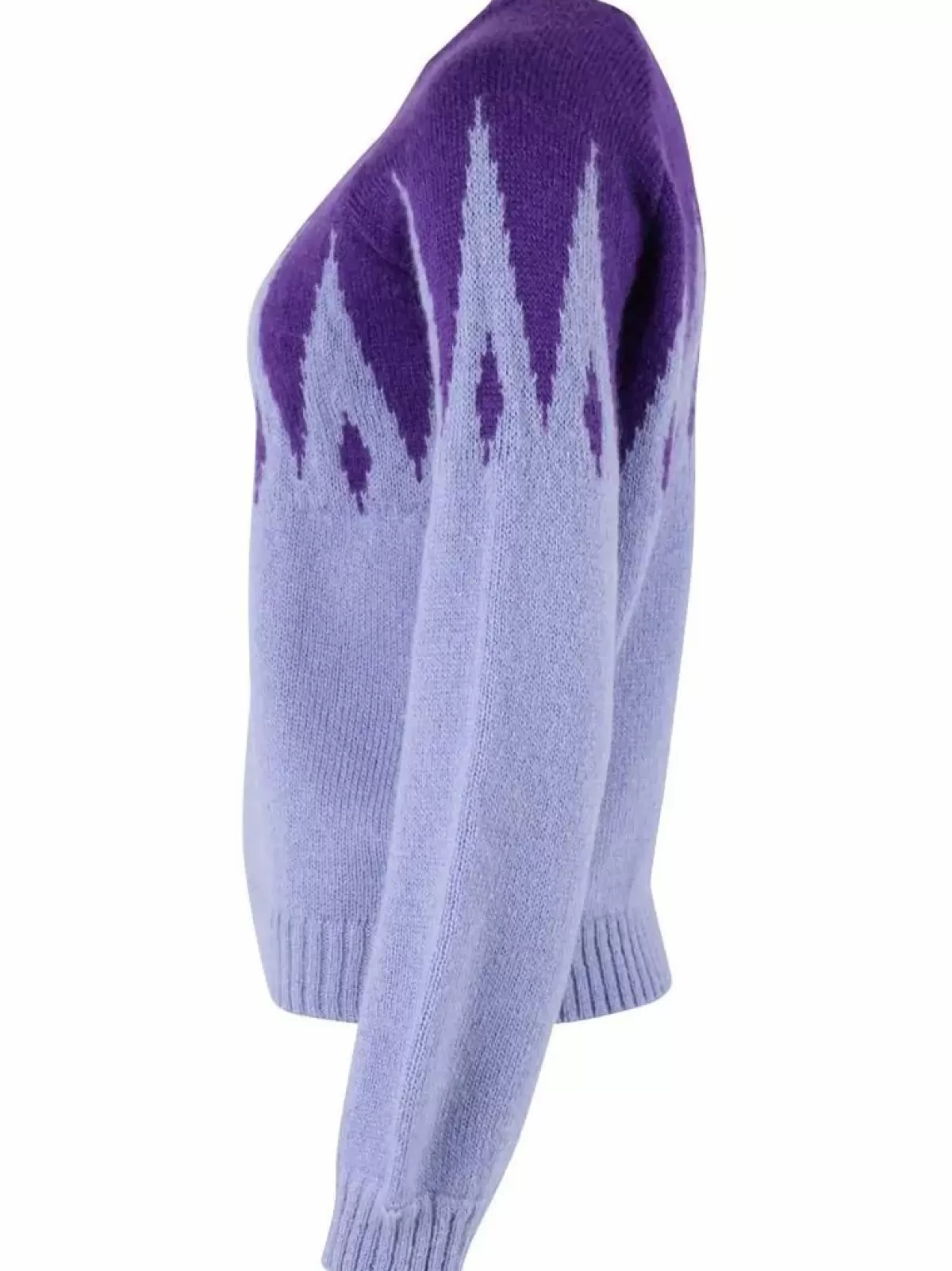 Dame Danefæ Danefantastic Icicles Wool Sweater Ice Viola/Purple